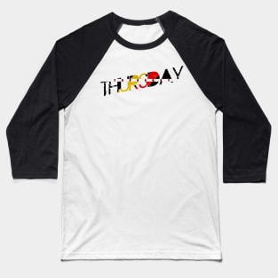 vintage typo Thursday Baseball T-Shirt